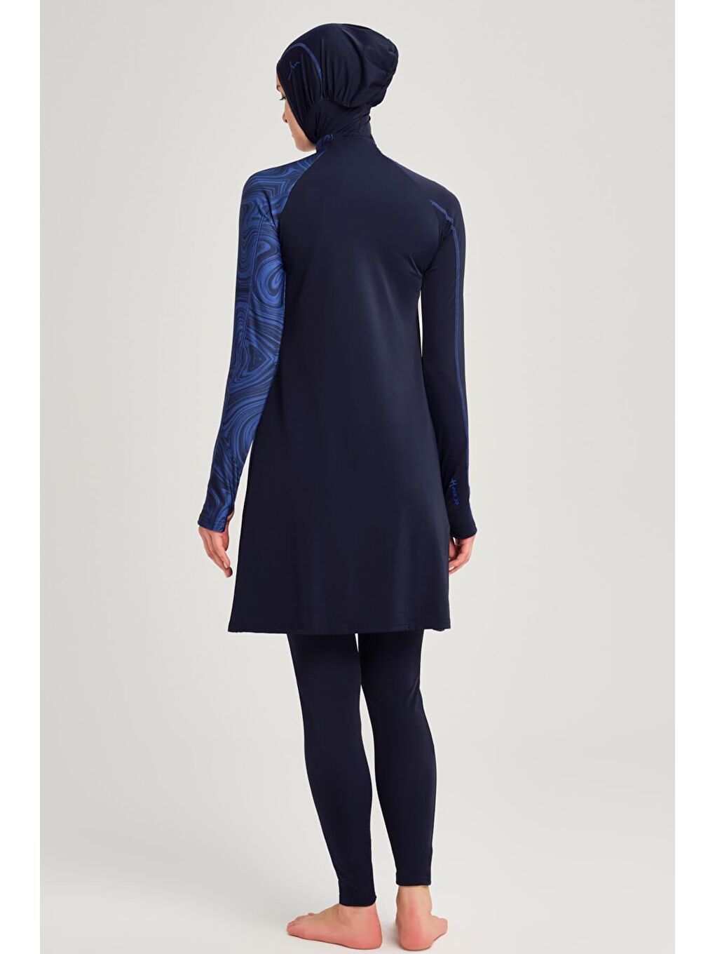 Performans Serisi Lacivert Elastanlı 4 Parça Tam Tesettür Mayo Takımı H Per30 2015-4