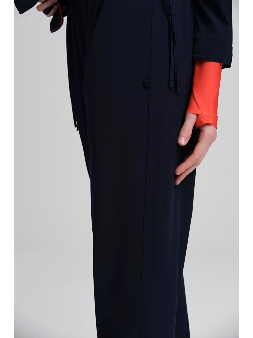 Performans Serisi Lacivert Esnek Dokuma 6 Parça Tam Tesettür Mayo Takımı H-Per50 2010-6