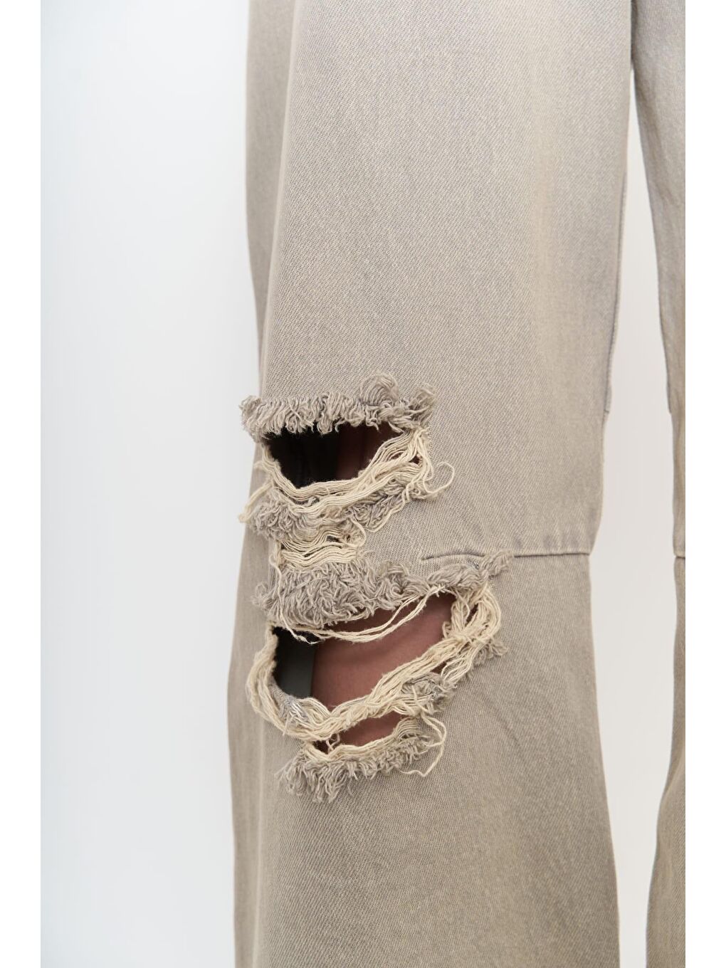 Dex Yırtık Detay Kirli Yeşil Jean Pantolon-6