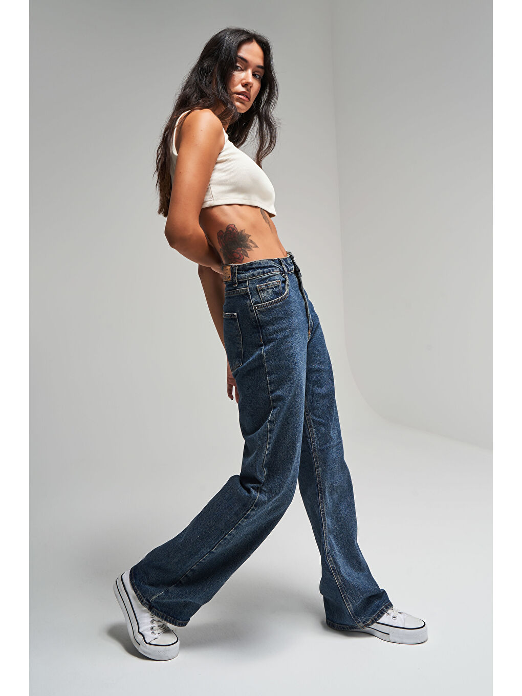 it's basic Mavi Kadın T Jean Rengi 1w48 Straight Fit Elastanlı Denim - 2