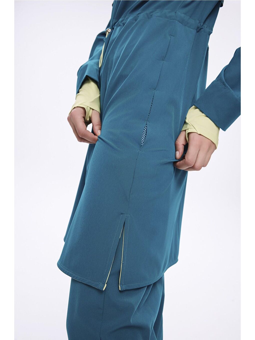 Performans Serisi Yeşil Esnek Dokuma 6 Parça Tam Tesettür Mayo Takımı H-Per50 2010-4