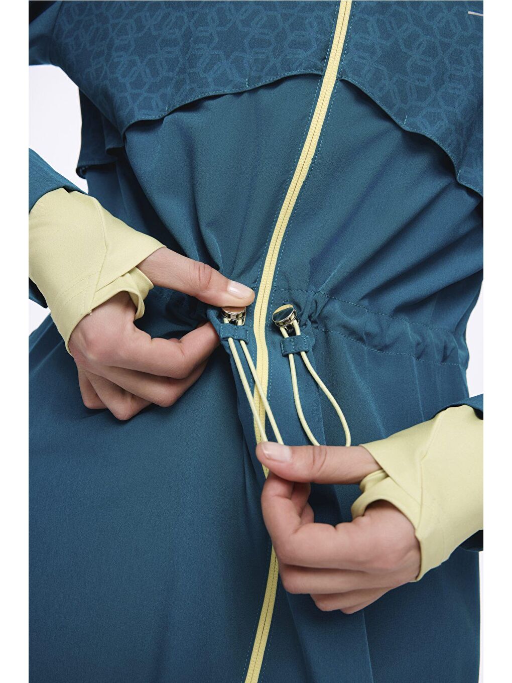 Performans Serisi Yeşil Esnek Dokuma 6 Parça Tam Tesettür Mayo Takımı H-Per50 2010-6