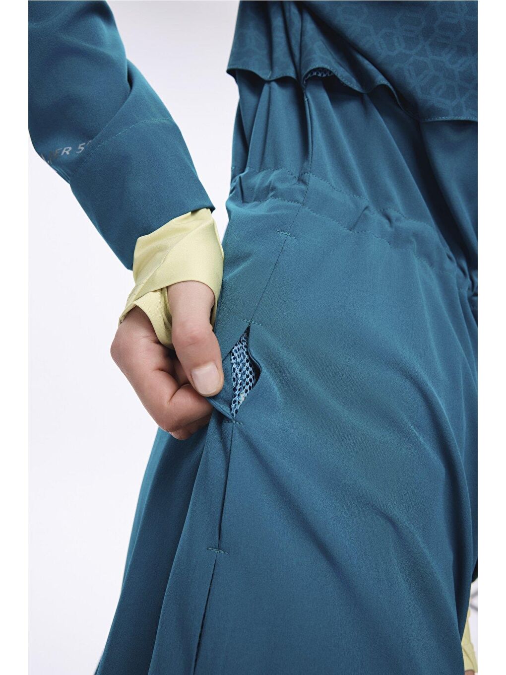 Performans Serisi Yeşil Esnek Dokuma 6 Parça Tam Tesettür Mayo Takımı H-Per50 2010-7