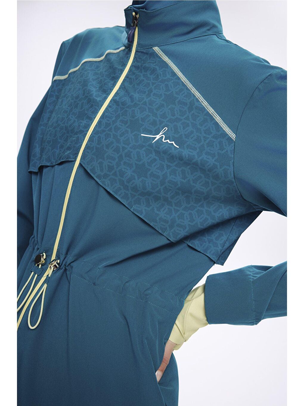 Performans Serisi Yeşil Esnek Dokuma 6 Parça Tam Tesettür Mayo Takımı H-Per50 2010-9