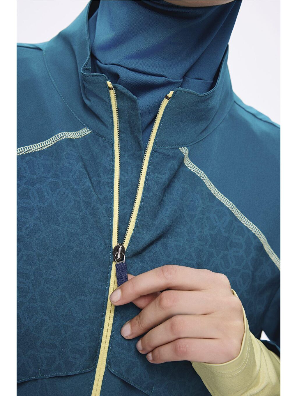 Performans Serisi Yeşil Esnek Dokuma 6 Parça Tam Tesettür Mayo Takımı H-Per50 2010-11