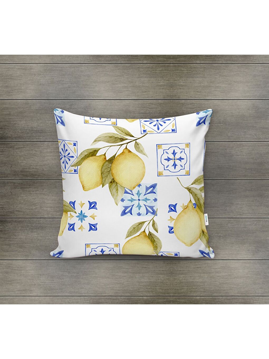 Karışık Bahar Temalı Kadife Kırlent Kılıfı 43x43 Cm Çift Taraf Baskı-1