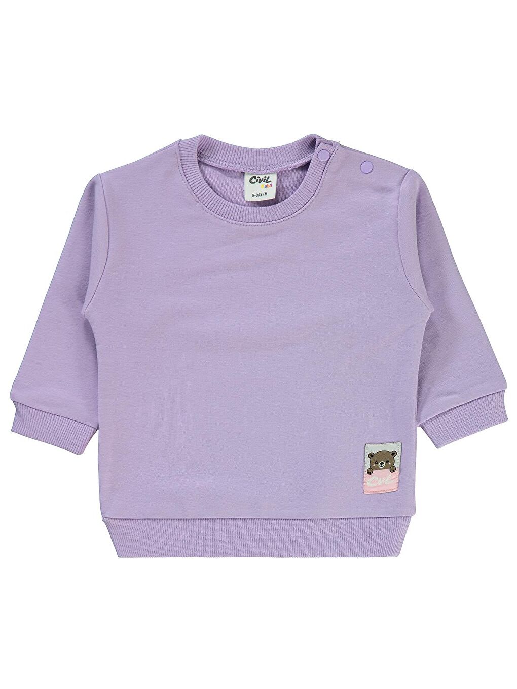 Civil Baby Kız Bebek Sweatshirt 6-18 Ay Lila