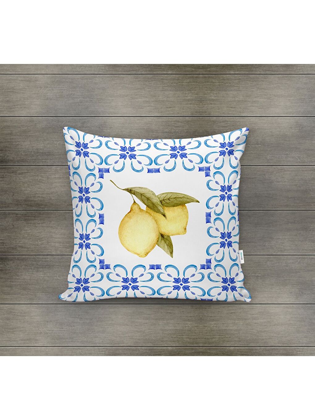 Karışık Bahar Temalı Kadife Kırlent Kılıfı 43x43 Cm Çift Taraf Baskı-1