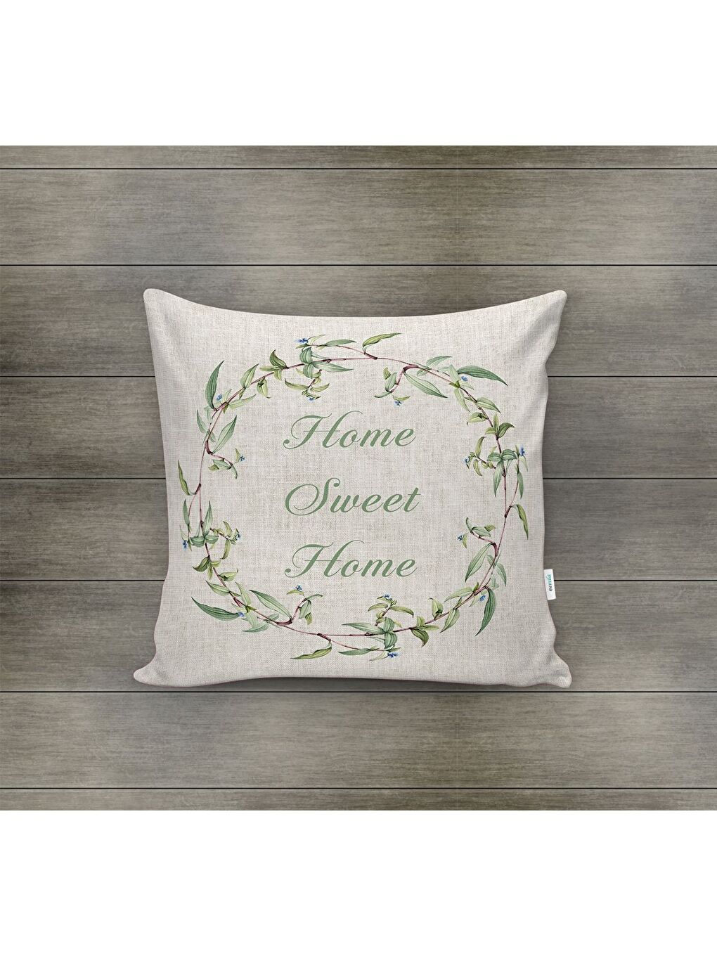 Karışık Bahar Temalı Kadife Kırlent Kılıfı 43x43 Cm Çift Taraf Baskı-1