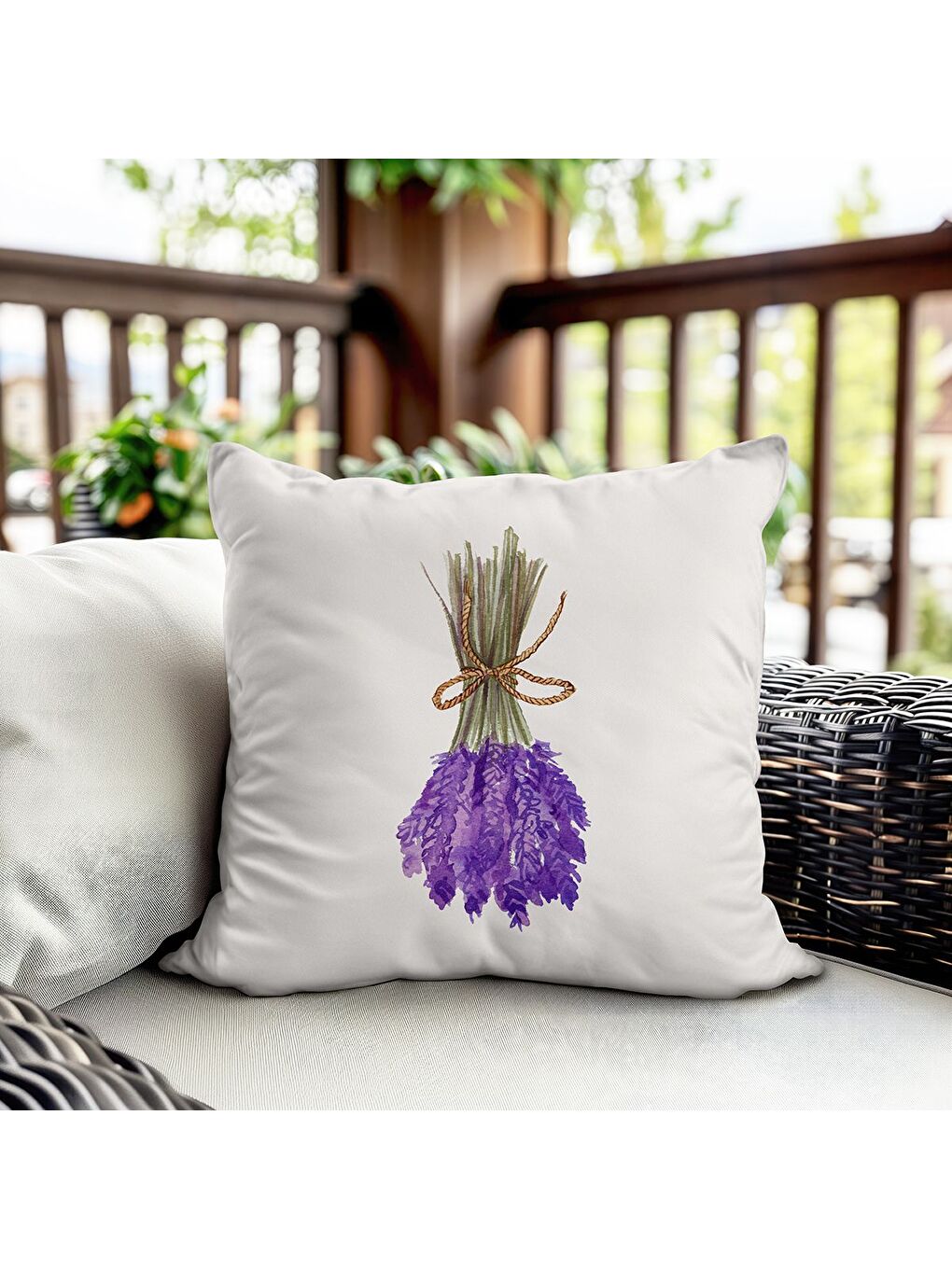 Karışık Bahar Temalı Kadife Kırlent Kılıfı 43x43 Cm Çift Taraf Baskı