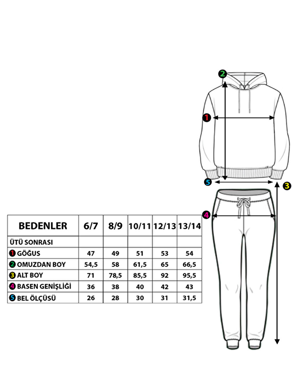 Kahverengi Kız Çocuk Kanguru Cepli Kapüşonlu Eşofman Takımı-1