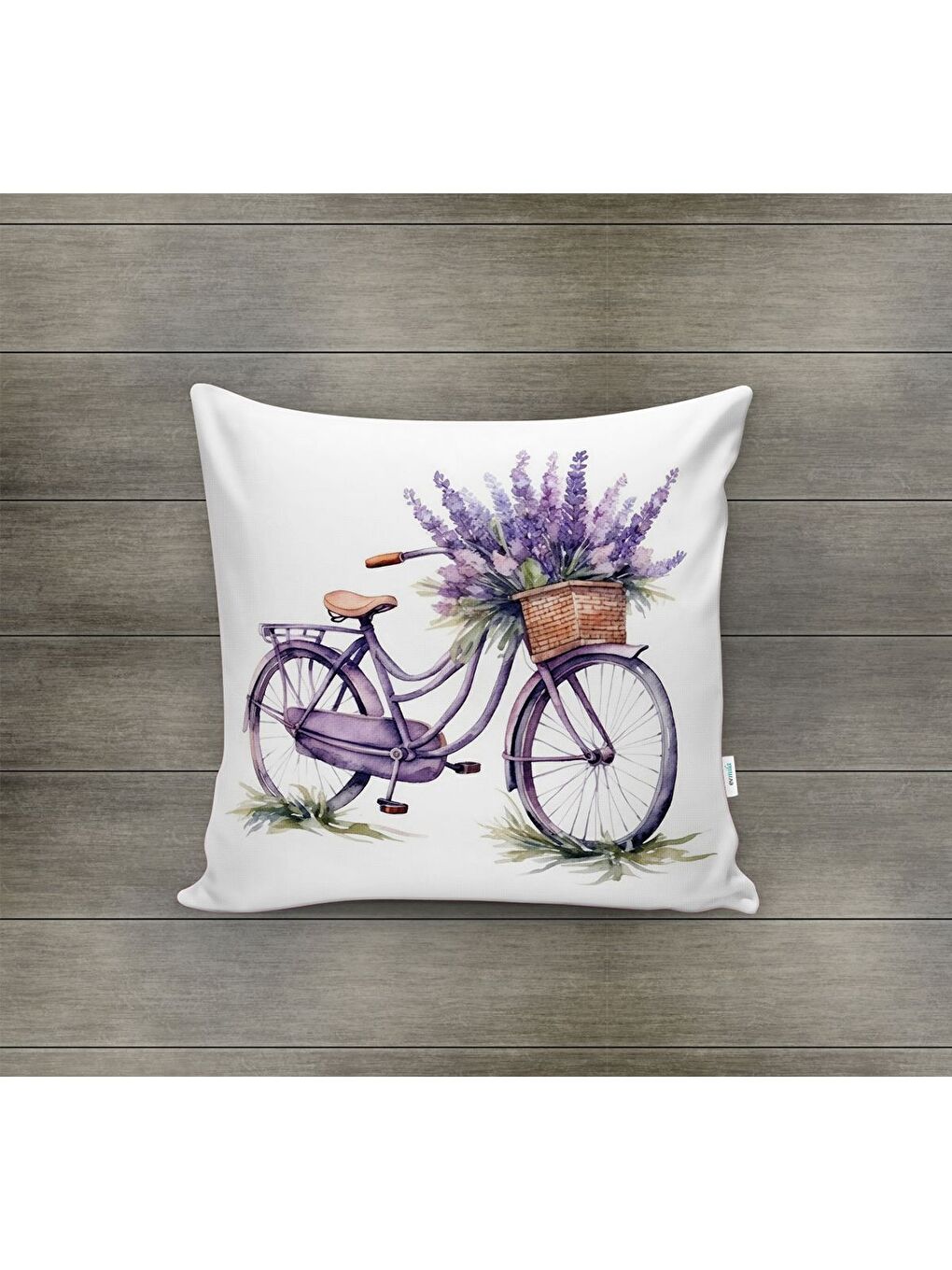 Karışık Bahar Temalı Kadife Kırlent Kılıfı 43x43 Cm Çift Taraf Baskı-1