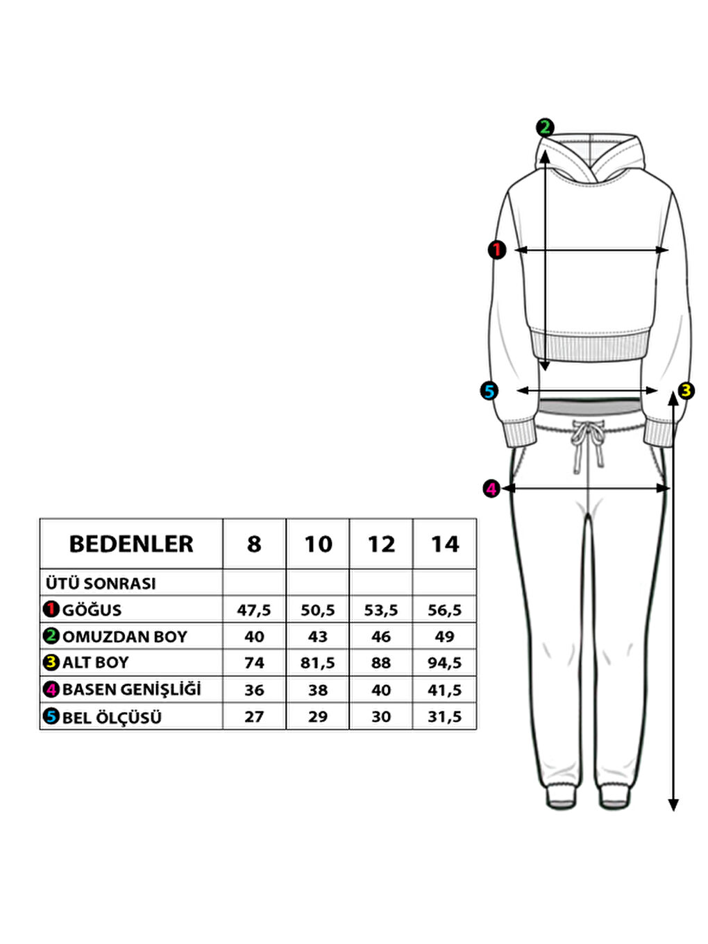Turuncu Kız Çocuk Hologram Detaylı Eşofman Takımı-1