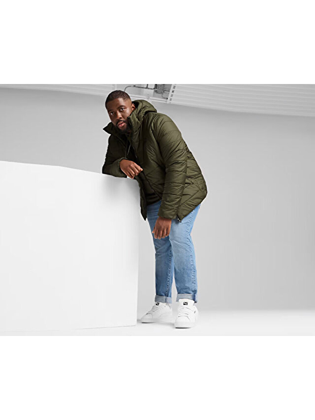Ess Padded Jacket Erkek Günlük Mont 84893870 Haki-4