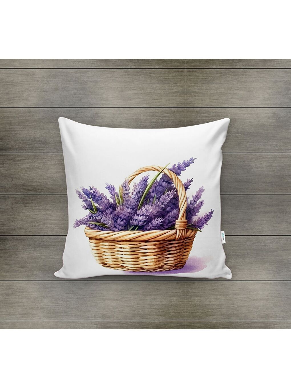 Karışık Bahar Temalı Kadife Kırlent Kılıfı 43x43 Cm Çift Taraf Baskı-1