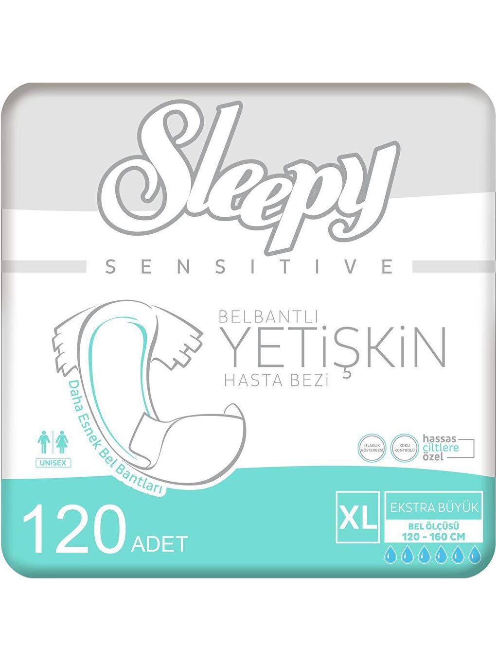 Sleepy Beyaz 4'lü  Xlarge Yetişkin Hasta Bezi 30x4 Adet (120 Adet)