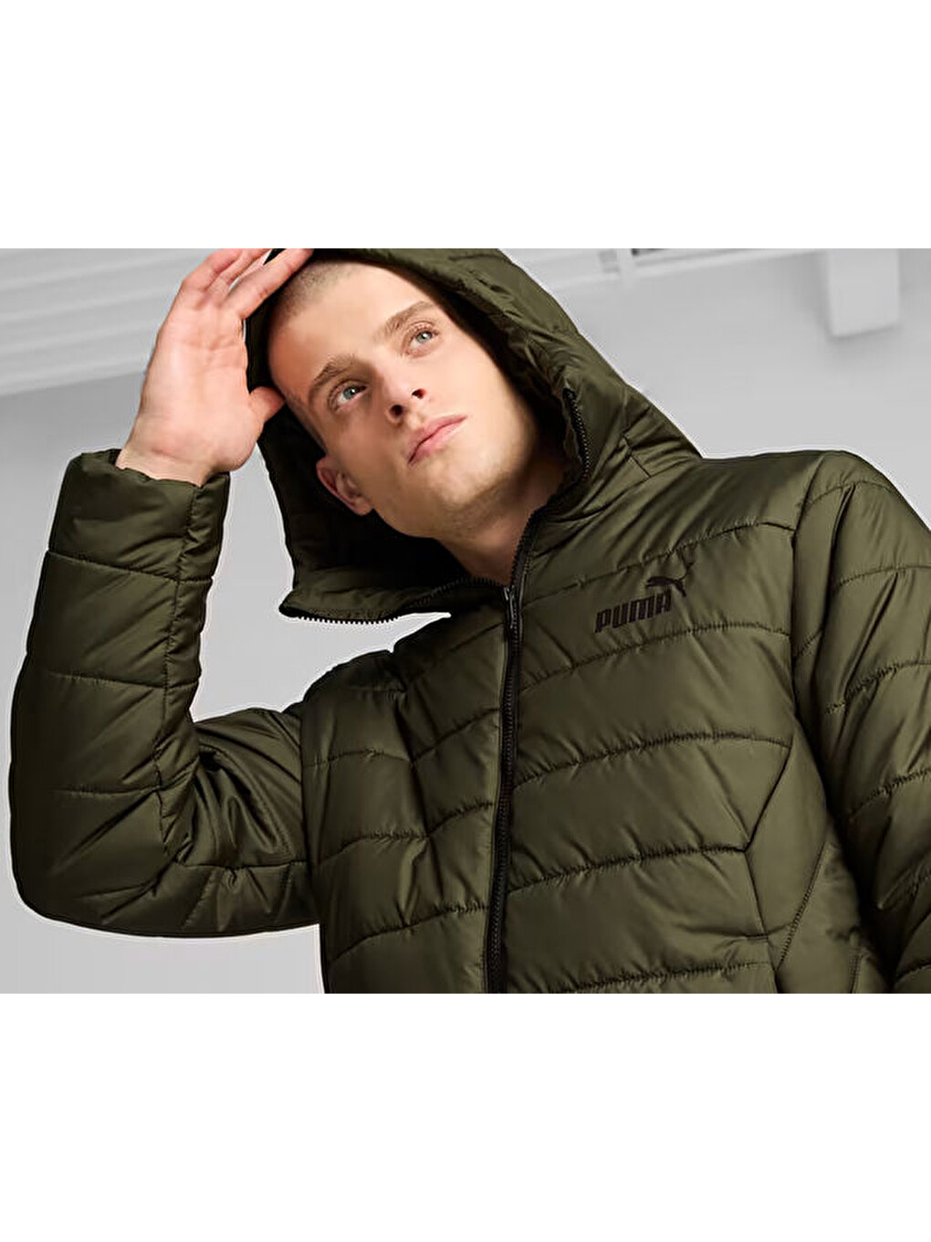 Ess Padded Jacket Erkek Günlük Mont 84893870 Haki-5