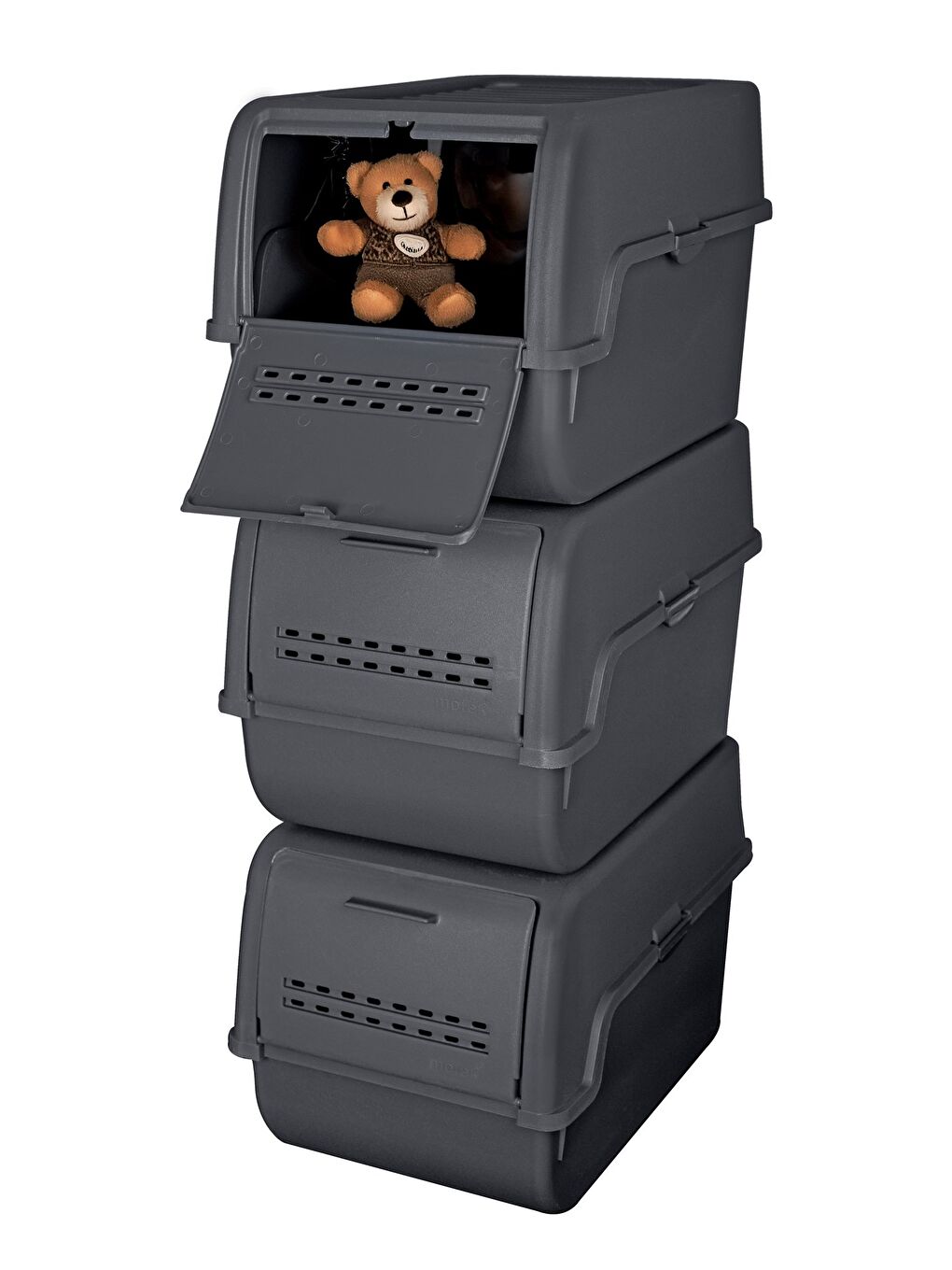 MT-40 S-Box 8 Litre 3'lü Çok Amaçlı Organizer Düzenleyici Antrasit ( 3*8Litre )-1