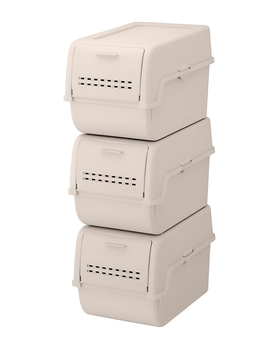 MT-40 S-Box 8 Litre 3'lü Çok Amaçlı Organizer Düzenleyici Bej ( 3*8Litre )-3