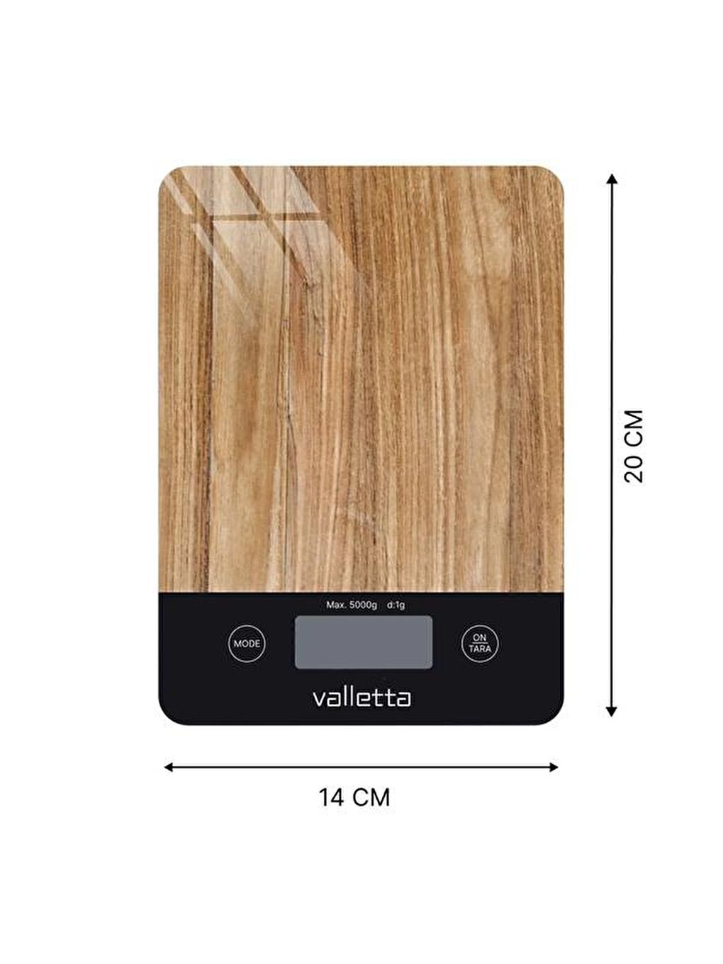 VLT1326 Carioca Mutfak Tartısı - Kahverengi - 20x14 cm-1