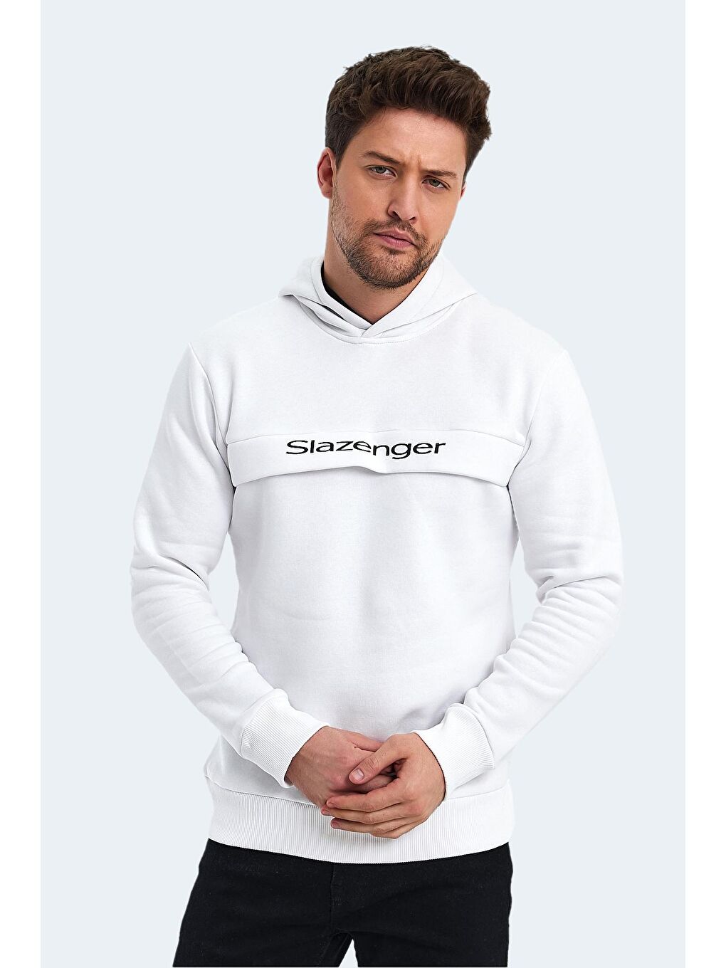 SLAZENGER Beyaz KRIS IN Erkek Sweatshirt Beyaz