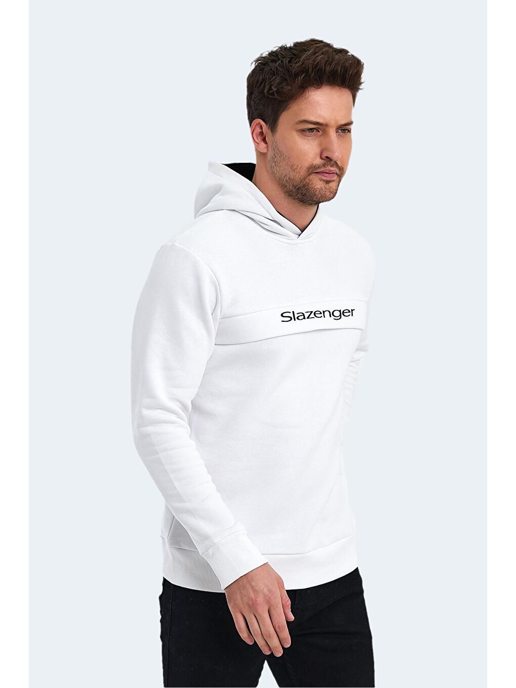 SLAZENGER Beyaz KRIS IN Erkek Sweatshirt Beyaz - 4