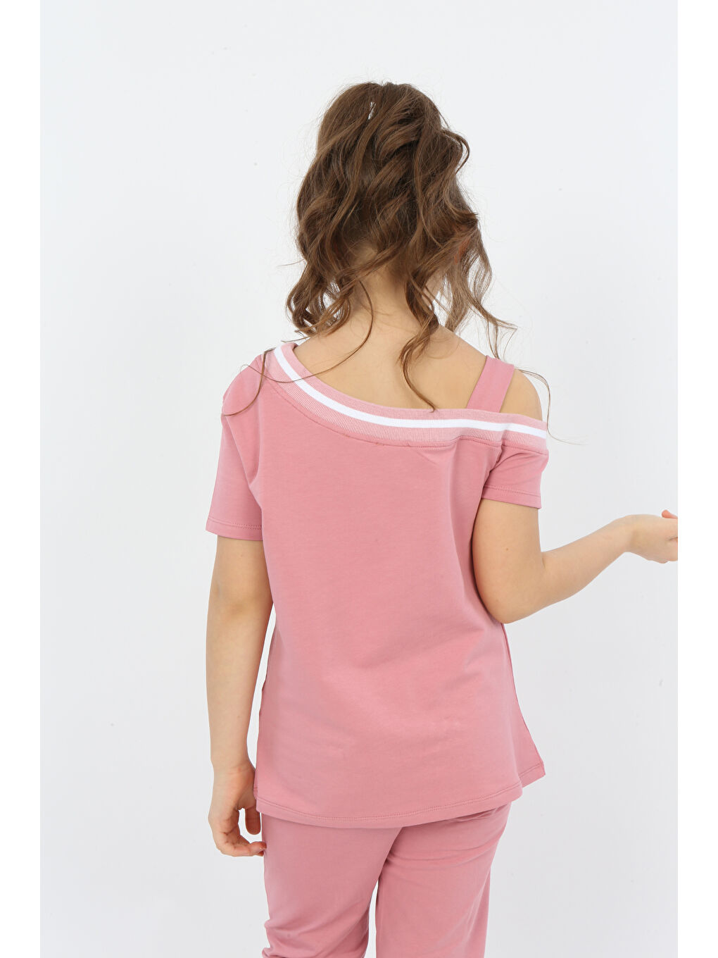 Pembe Kız Çocuk My Self Baskılı Eşofman Takım-3