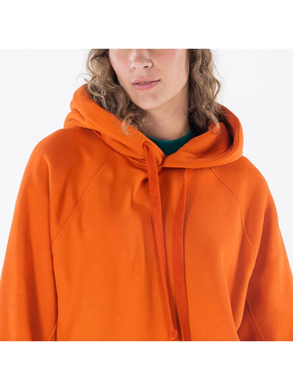 Friday Offset Pina Kadın Turuncu Kapüşonlu Oversize Sweatshirt Hoodie - 3