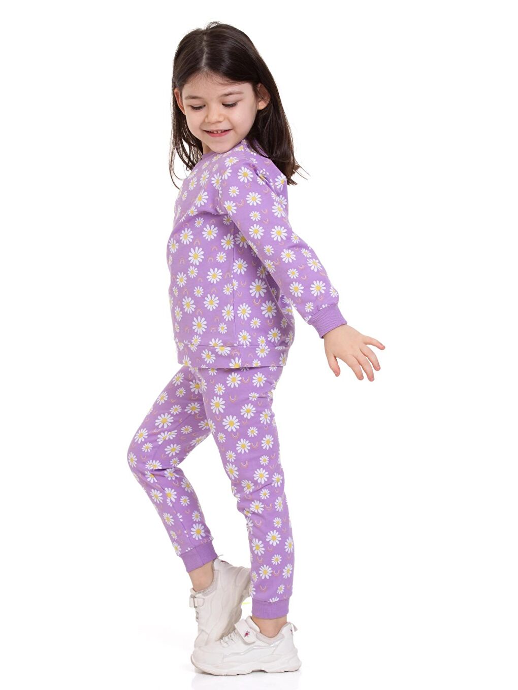 Lila Papatya Desenli Takım 54329-2