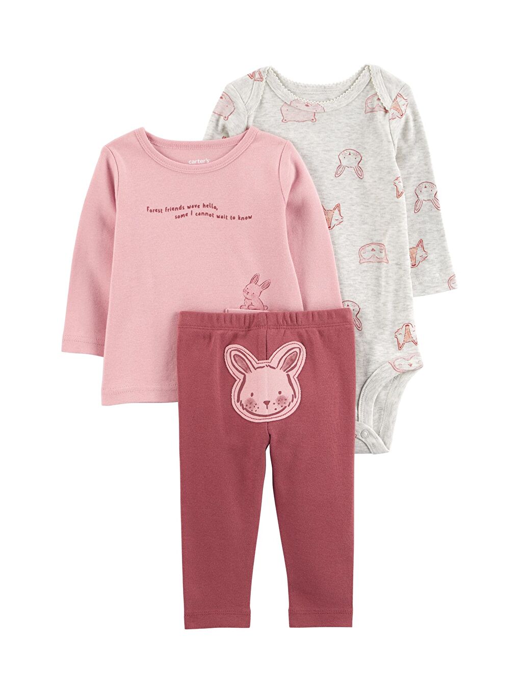 Carter's Karışık Kız Bebek Body Pantolon Set 3'lü Takım