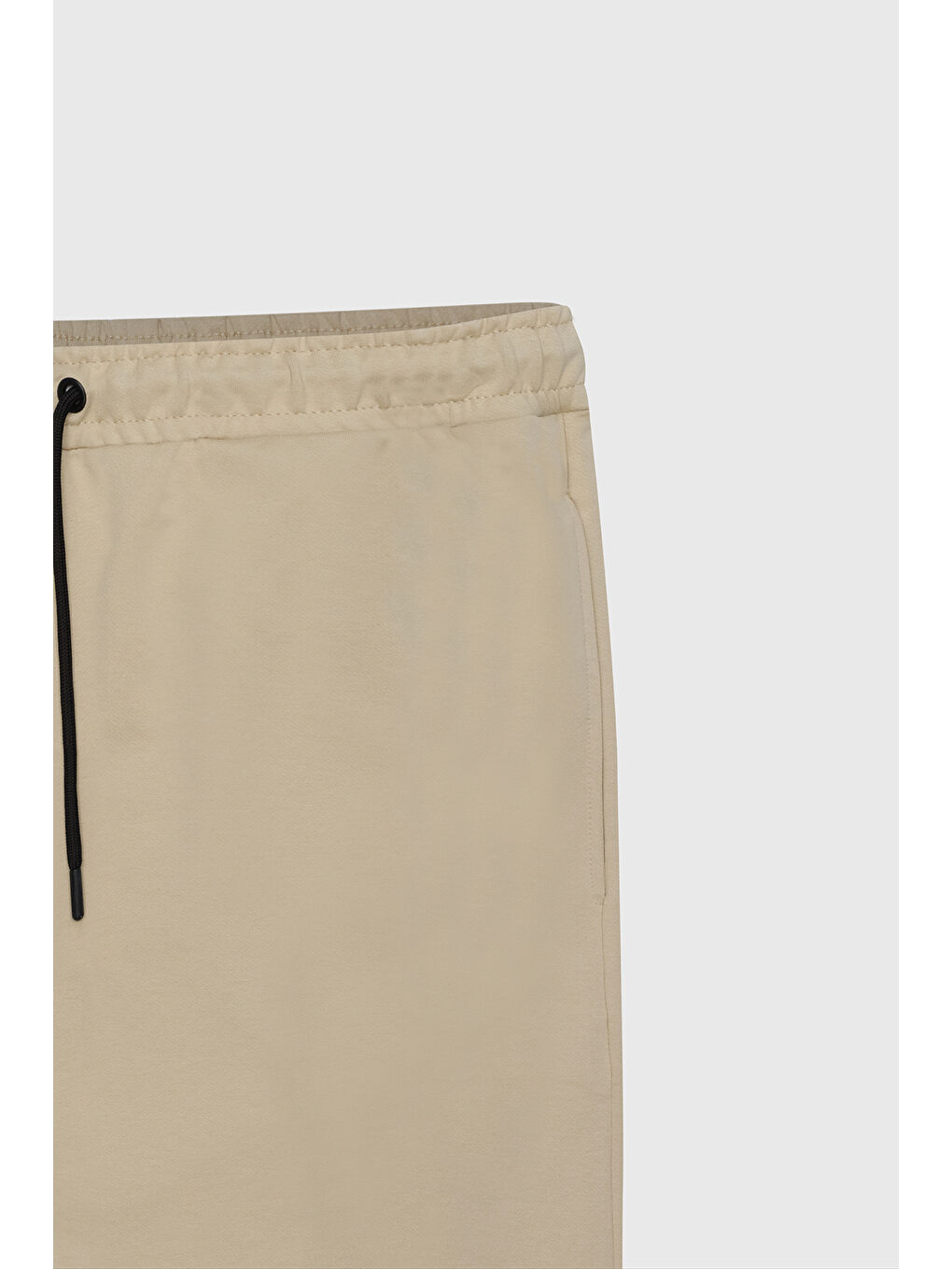 Erkek Bej Standart Fit Normal Kesim Pamuklu Esnek Örme Şort-7