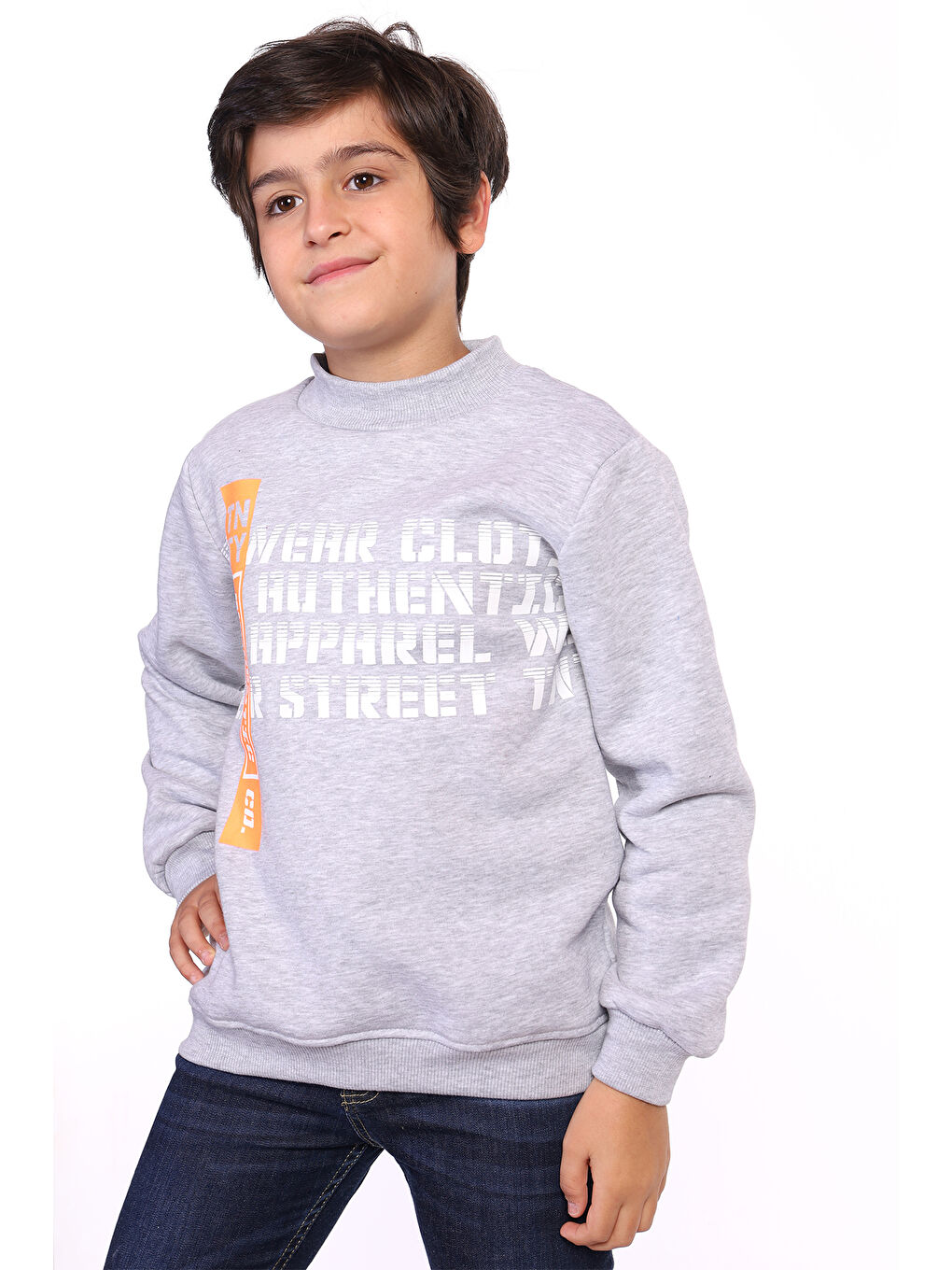 Toontoykids Gri Erkek Çocuk Tnty Baskılı Sweatshirt