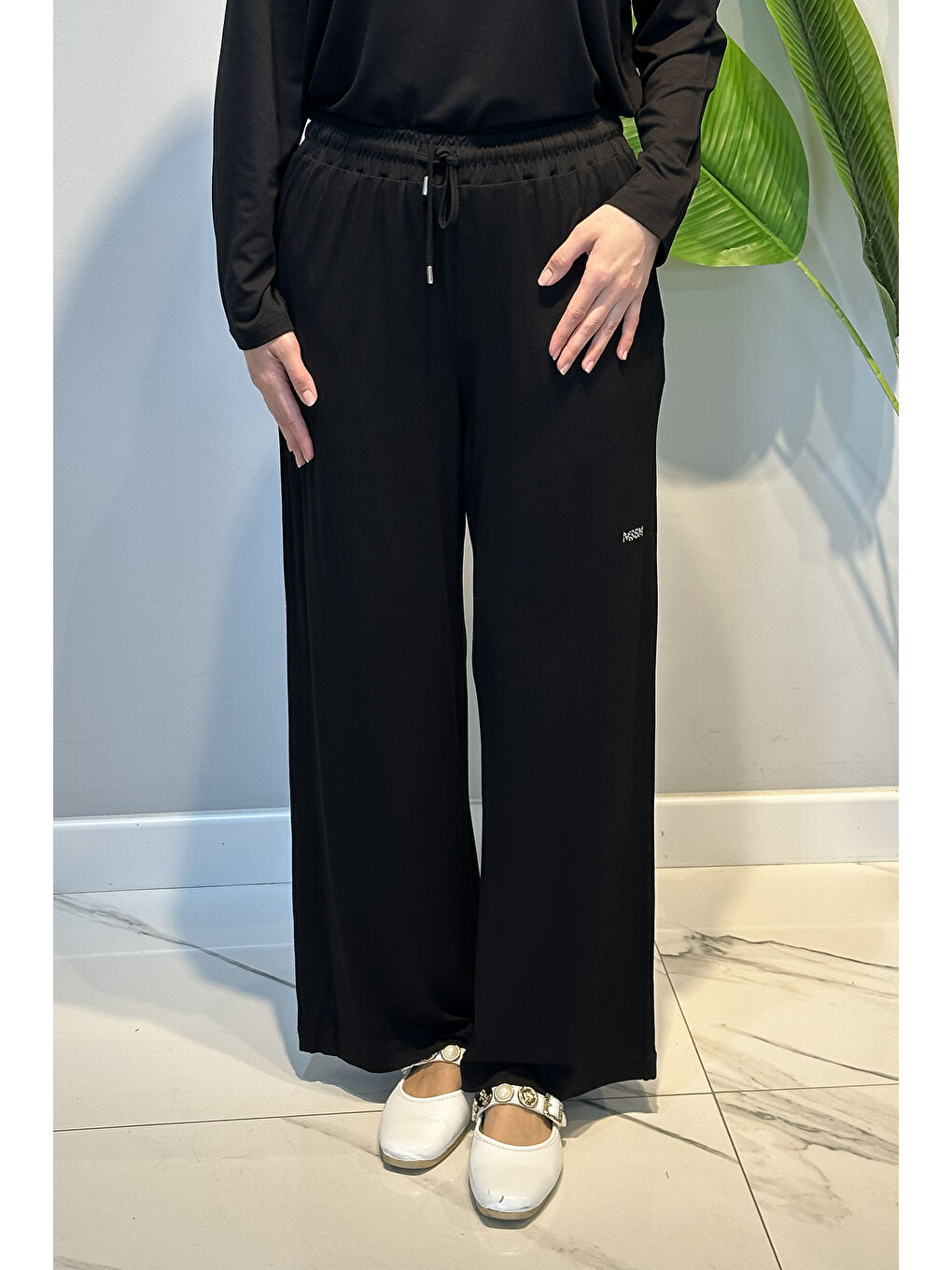 Taşlı Pantolon 5356 Siyah-1