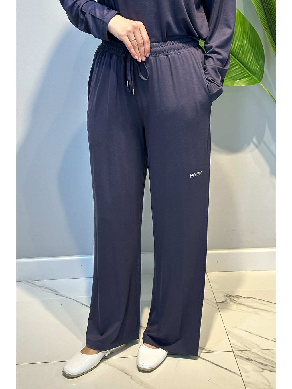 Taşlı Pantolon 5356 Lacivert-3