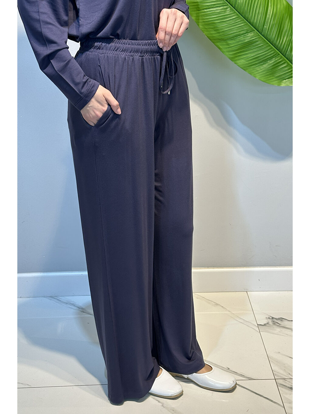 Taşlı Pantolon 5356 Lacivert-4