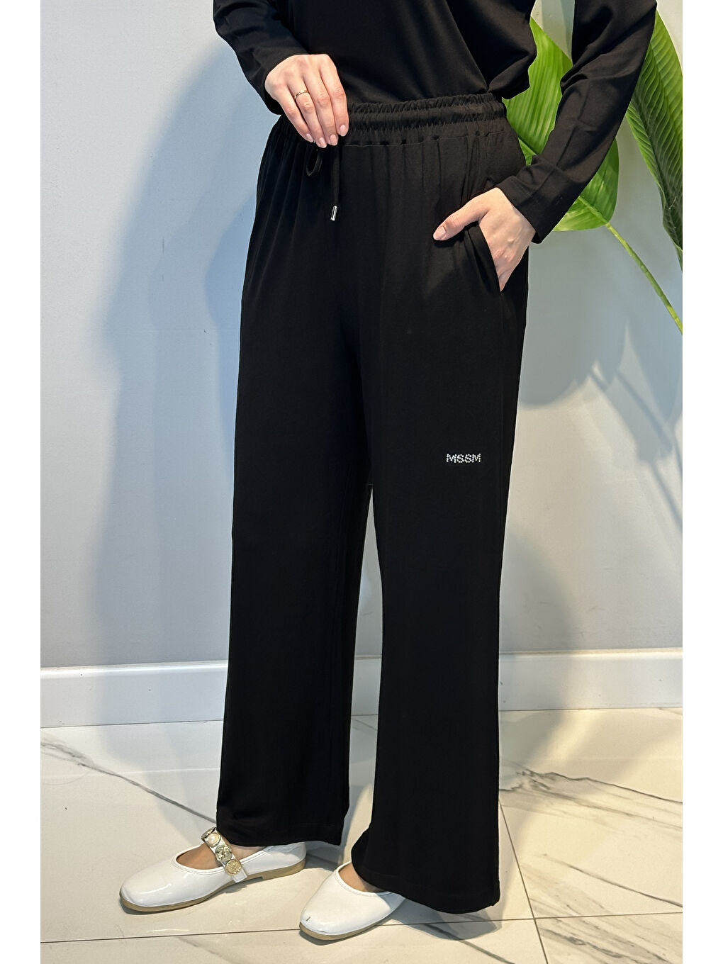 Taşlı Pantolon 5356 Siyah-2