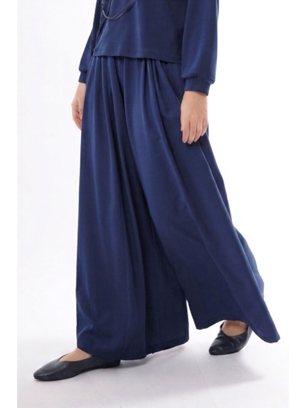 Yandan Büyük Torba Cepli Zeyna Pantolon 330 Lacivert-4