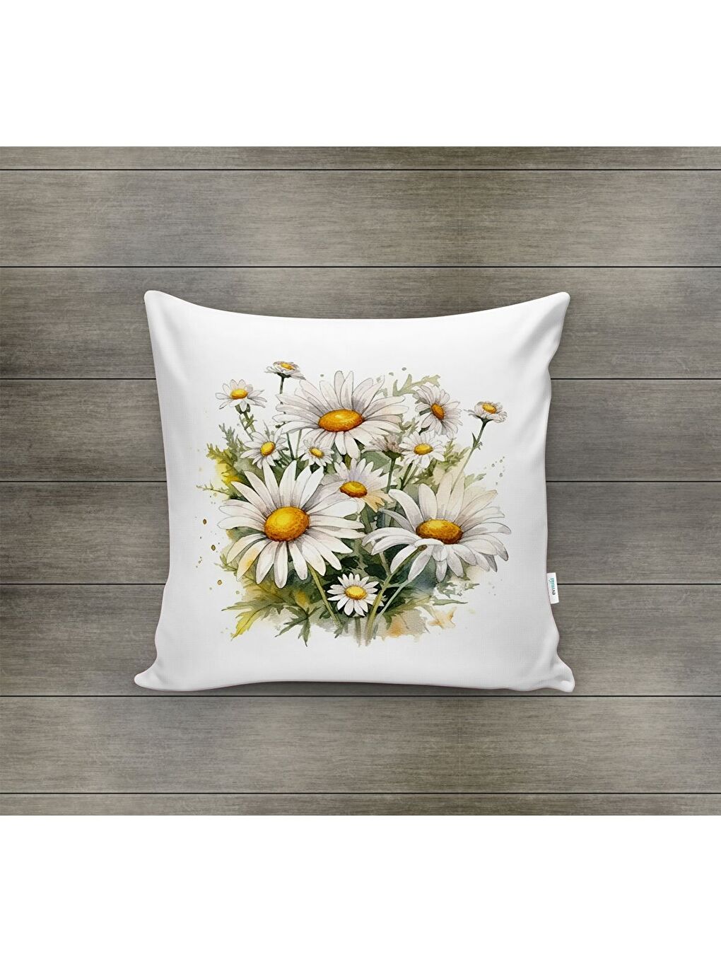 Karışık Bahar Temalı Kadife Kırlent Kılıfı 43x43 Cm Çift Taraf Baskı-1