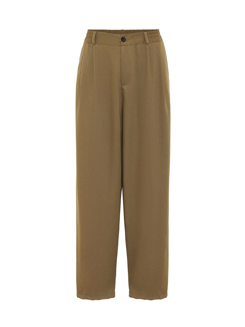 Baggy Fit Kumaş Pantolon Haki-1