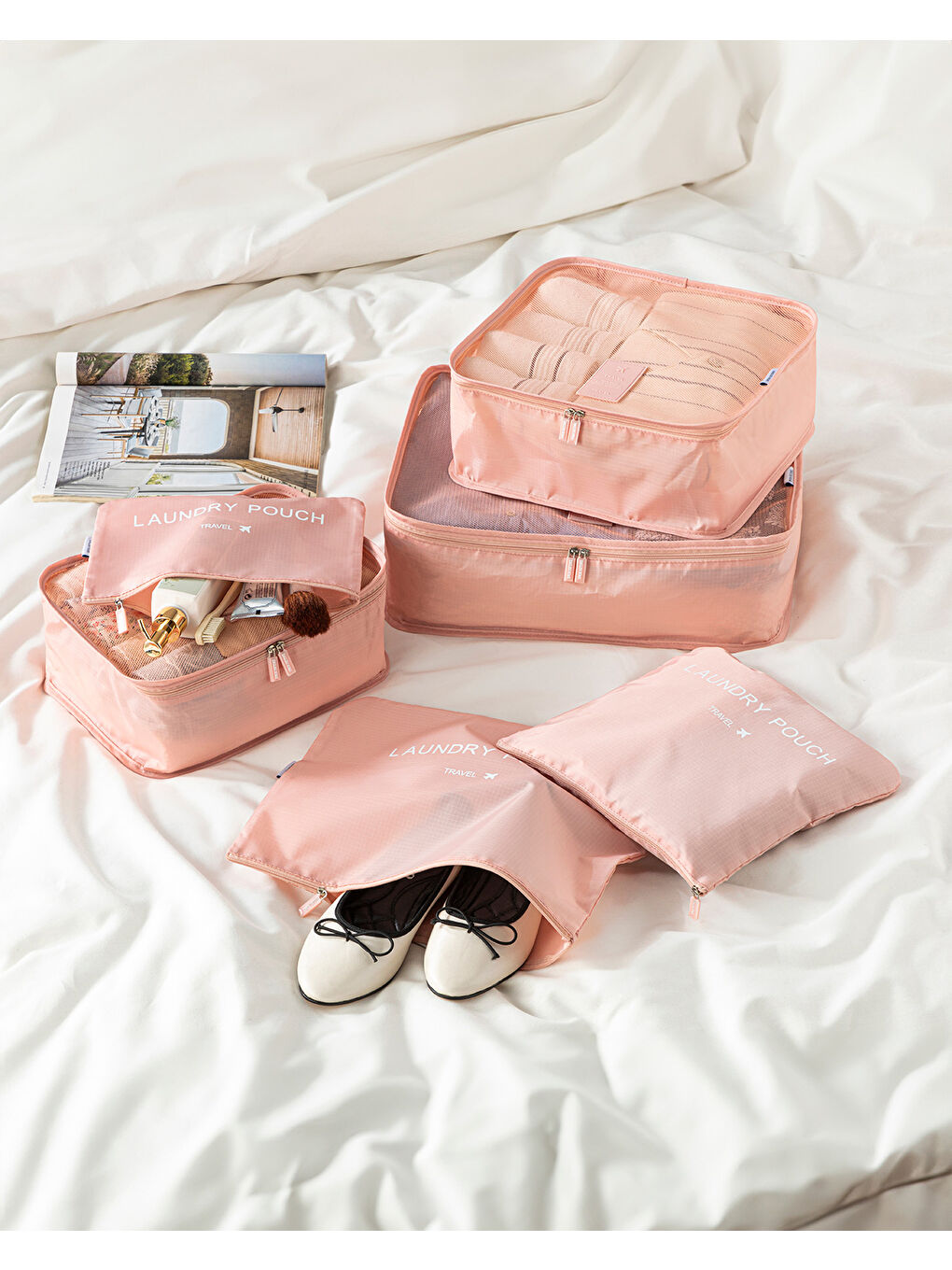 Pembe Blare 6'Lı Organizer Set Pudra-1