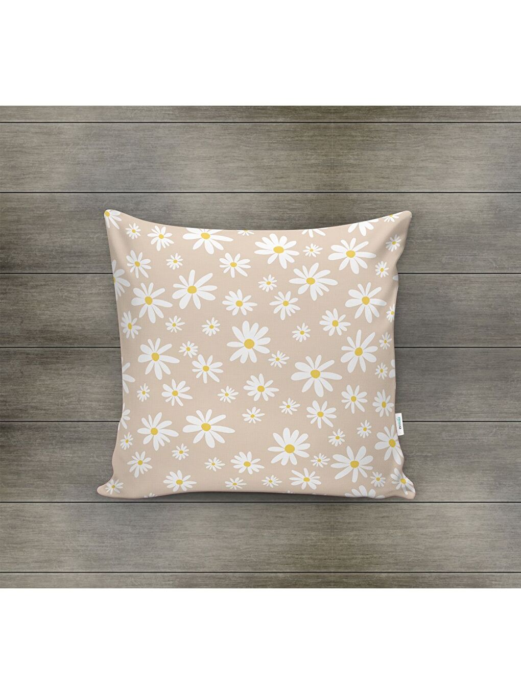 Karışık Bahar Temalı Kadife Kırlent Kılıfı 43x43 Cm Çift Taraf Baskı-1