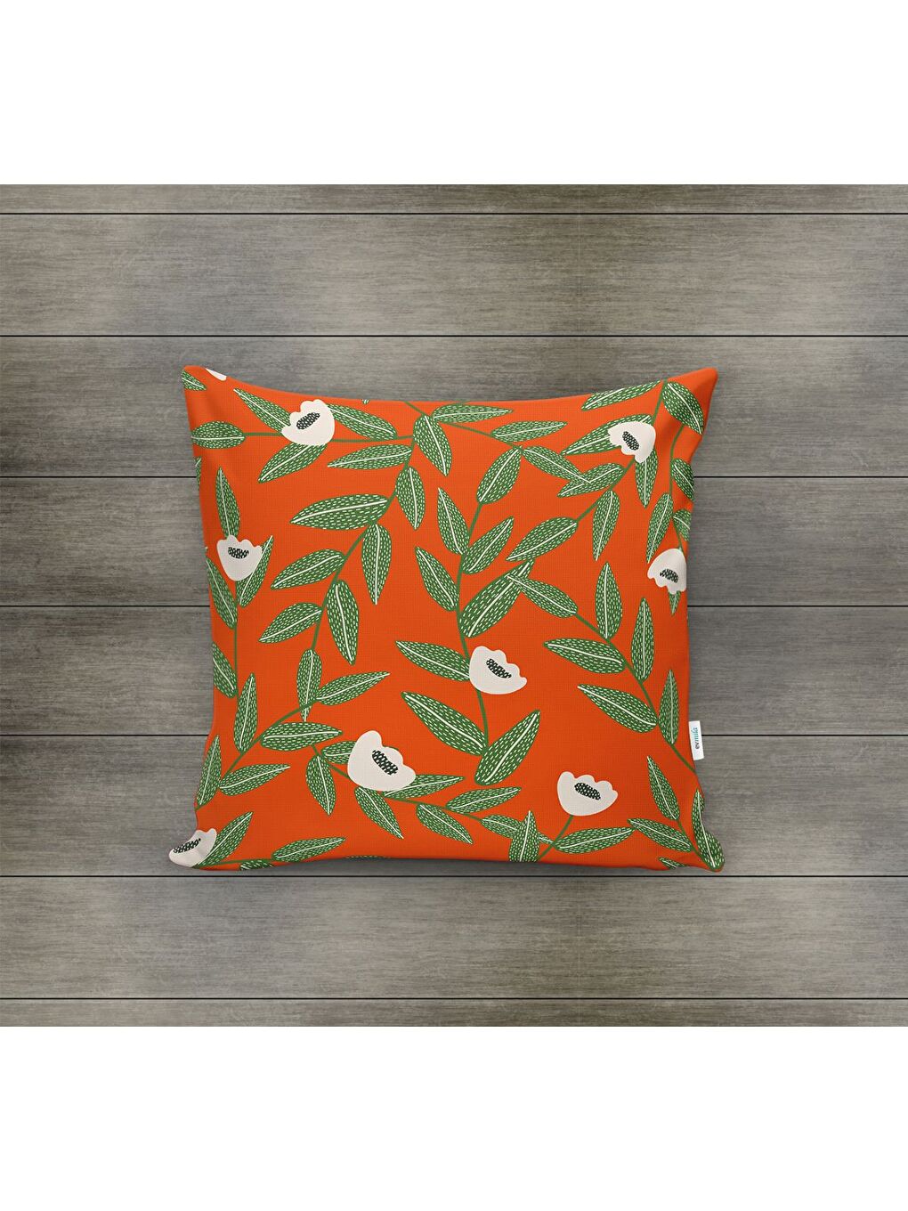 Karışık Bahar Temalı Kadife Kırlent Kılıfı 43x43 Cm Çift Taraf Baskı-1