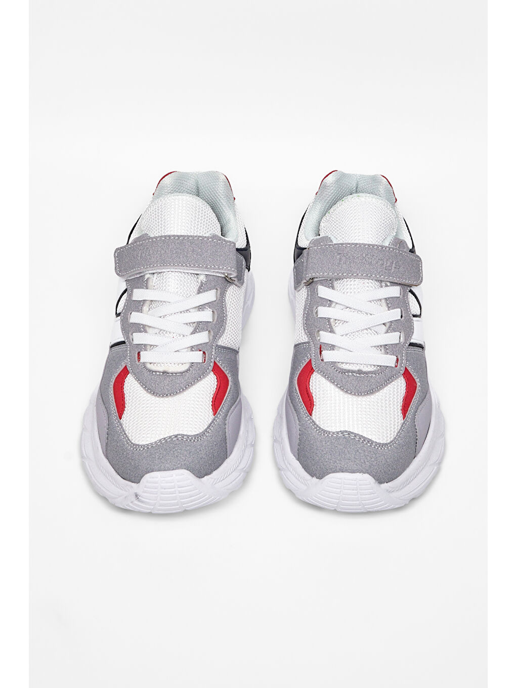 Gri Çocuk Unisex Buz Lacivert Rahat Kalıp Cırtlı Bağcıklı Sneaker-2