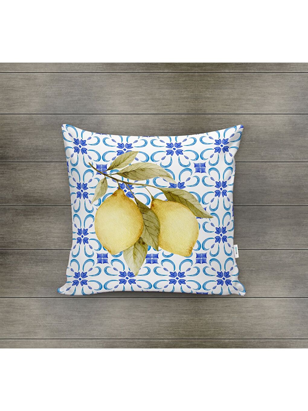 Karışık Bahar Temalı Kadife Kırlent Kılıfı 43x43 Cm Çift Taraf Baskı-1