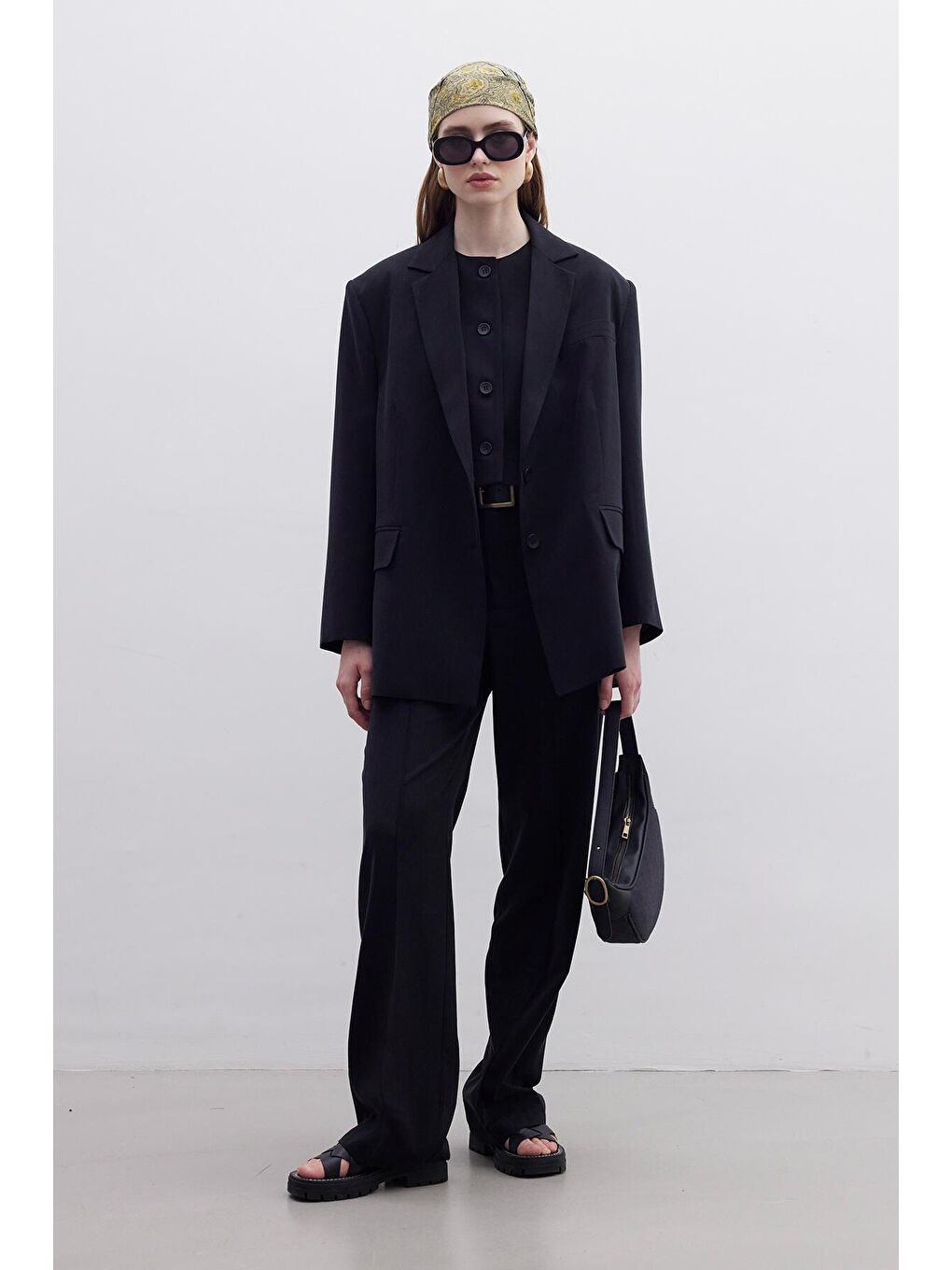 Naturel Straight Pantolon Siyah