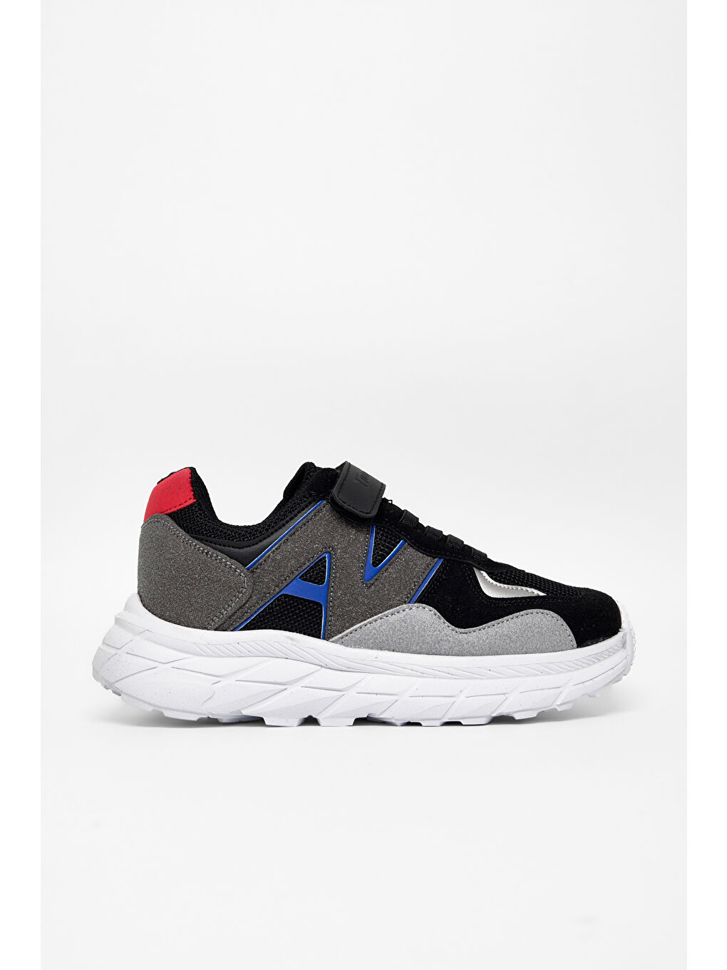 Çocuk Unisex Siyah Buz Rahat Kalıp Cırtlı Bağcıklı Sneaker-3