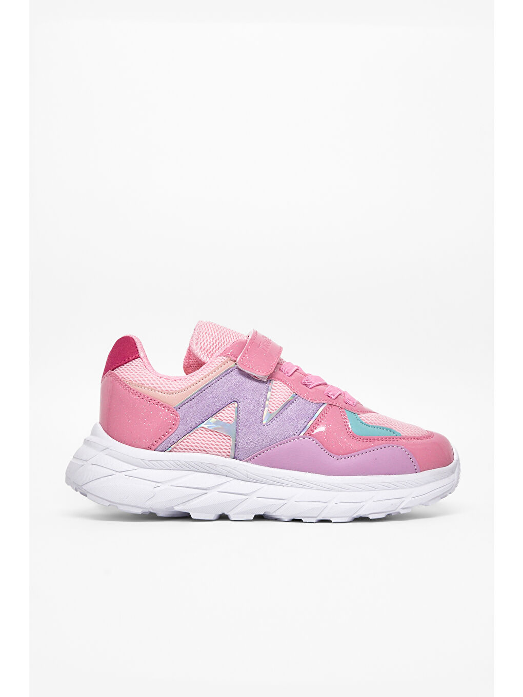 Pembe Çocuk Unisex Şeker Fuji Rahat Kalıp Cırtlı Bağcıklı Sneaker