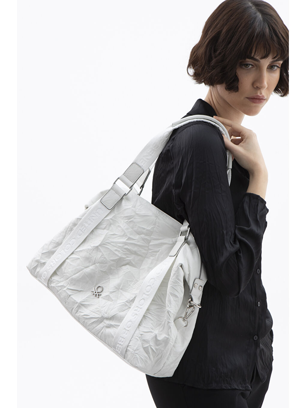 Kadin Kol Çantasi Beyaz BNT1470-1