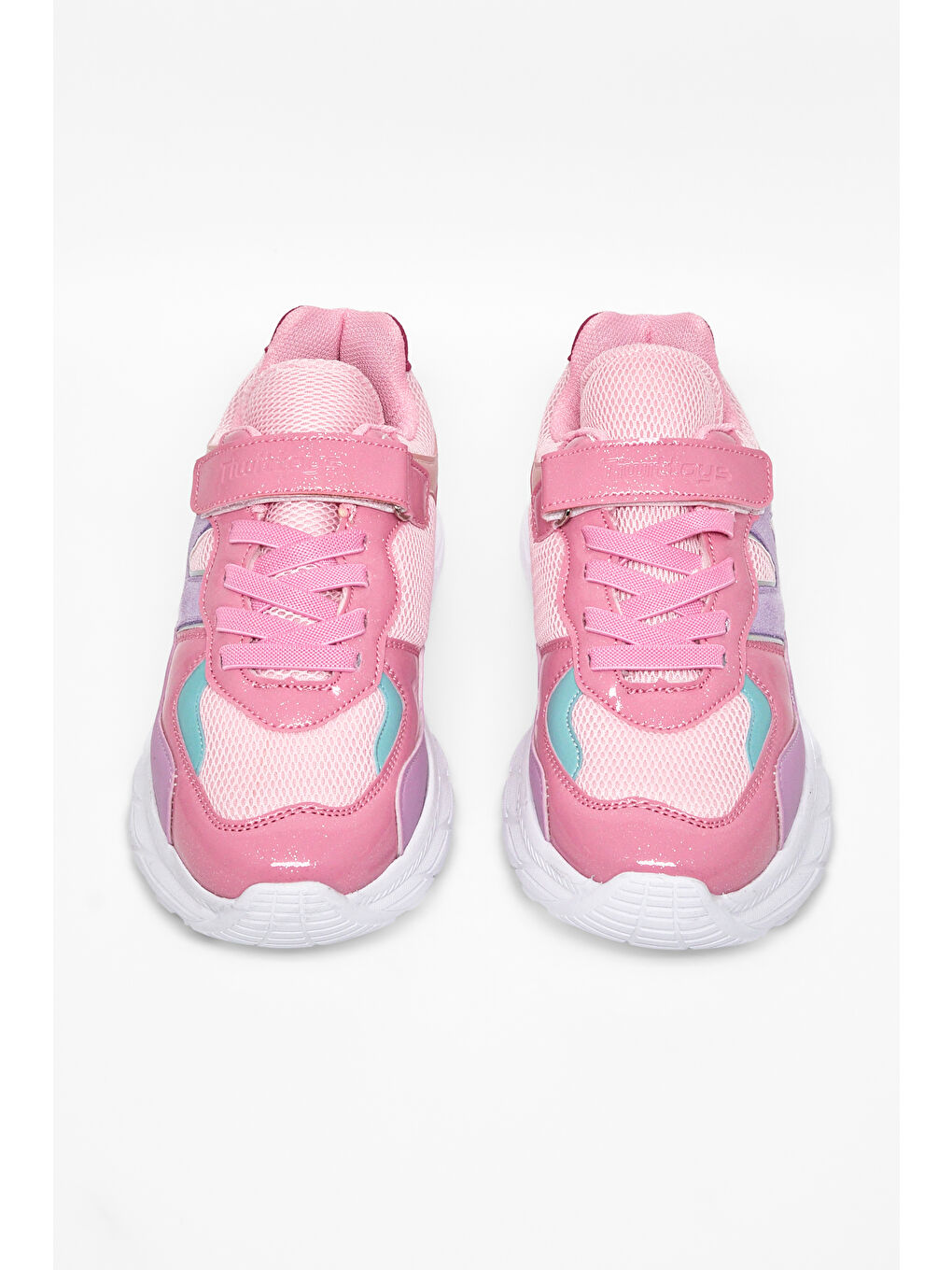 Pembe Çocuk Unisex Şeker Fuji Rahat Kalıp Cırtlı Bağcıklı Sneaker-2