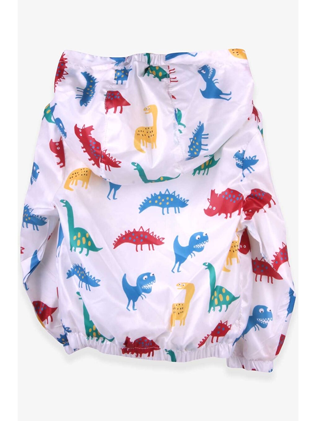 Erkek Çocuk Yağmurluk Renkli Dinozorlar Alemi Beyaz (1 Yaş)-1